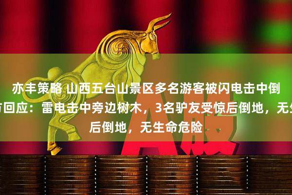 亦丰策略 山西五台山景区多名游客被闪电击中倒地?官方回应:雷电击中旁边树木,3名驴友受惊后倒地,无生命危险
