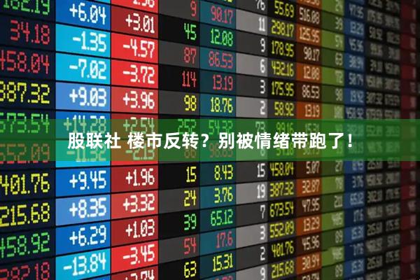 股联社 楼市反转？别被情绪带跑了！